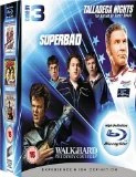 Talladega Nights/Superbad/Walk Hard (Triple Pack) Blu Ray - Sacha Baron Cohen, John C. Reilly