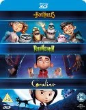 Laika 3D Boxset- Paranorman/ Coraline/ Boxtrolls Blu Ray - Dakota Fanning, Ben Kingsley