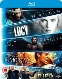Blu ray 5-Movie Starter Pack: Lucy/Dracula Untold/47 Ronin/Immortals/R.I.P.D Blu Ray - Henry Cavill, Jeff Bridges 